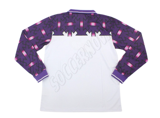 Camiseta de la segunda equipación de la Fiorentina 1992/93 de manga larga