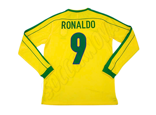 Brasil 1998/00 Camiseta de local de manga larga
