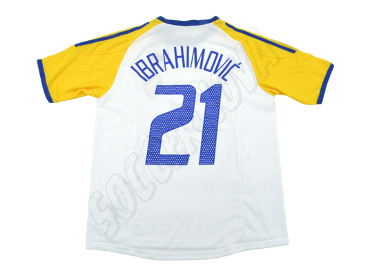 Camiseta de Visitante de Suecia 2002/03