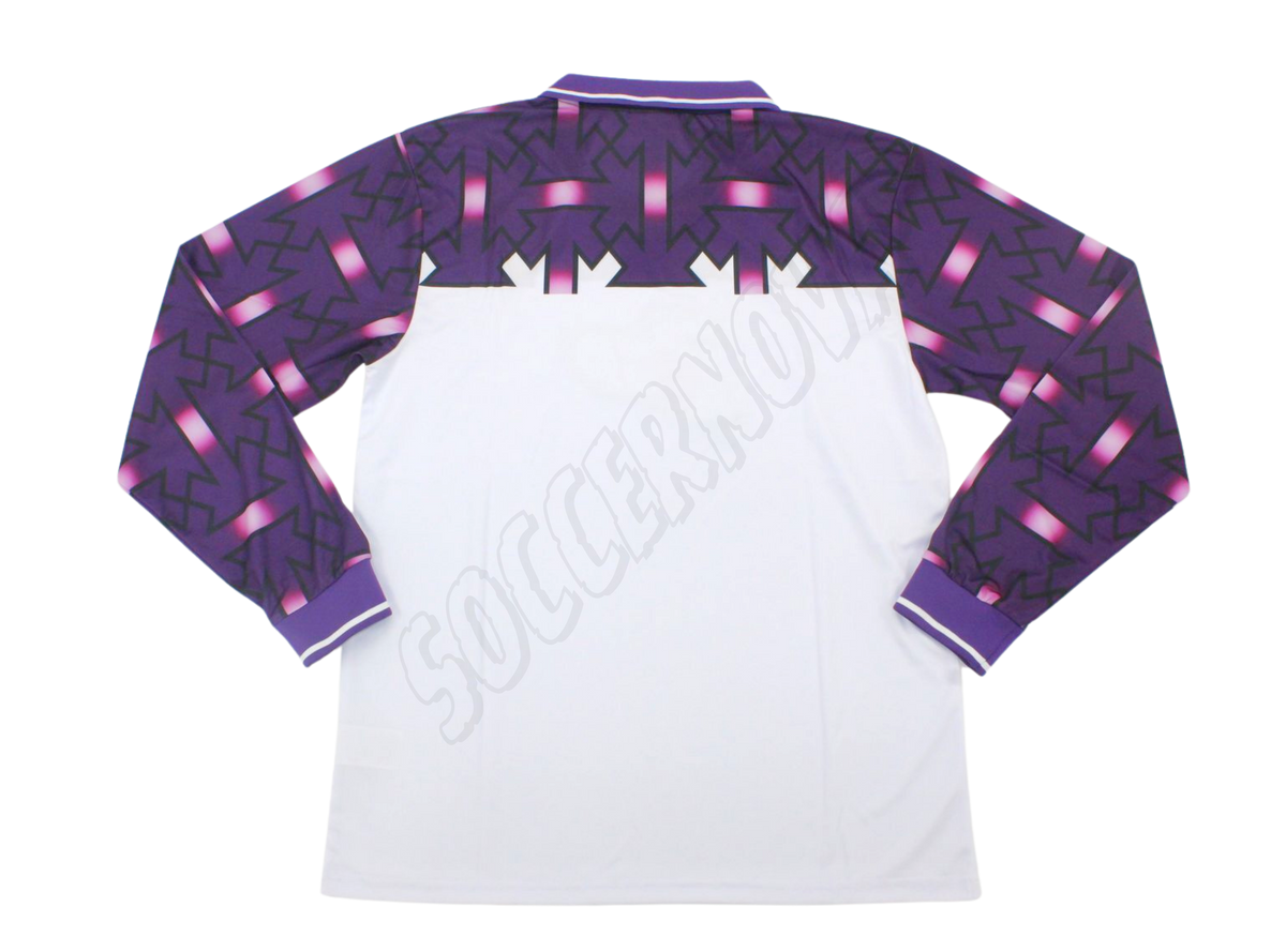 Camiseta de la segunda equipación de la Fiorentina 1992/93 de manga larga