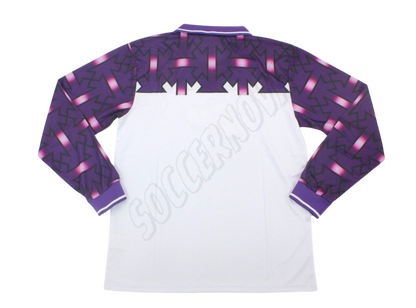 Camiseta de la segunda equipación de la Fiorentina 1992/93 de manga larga
