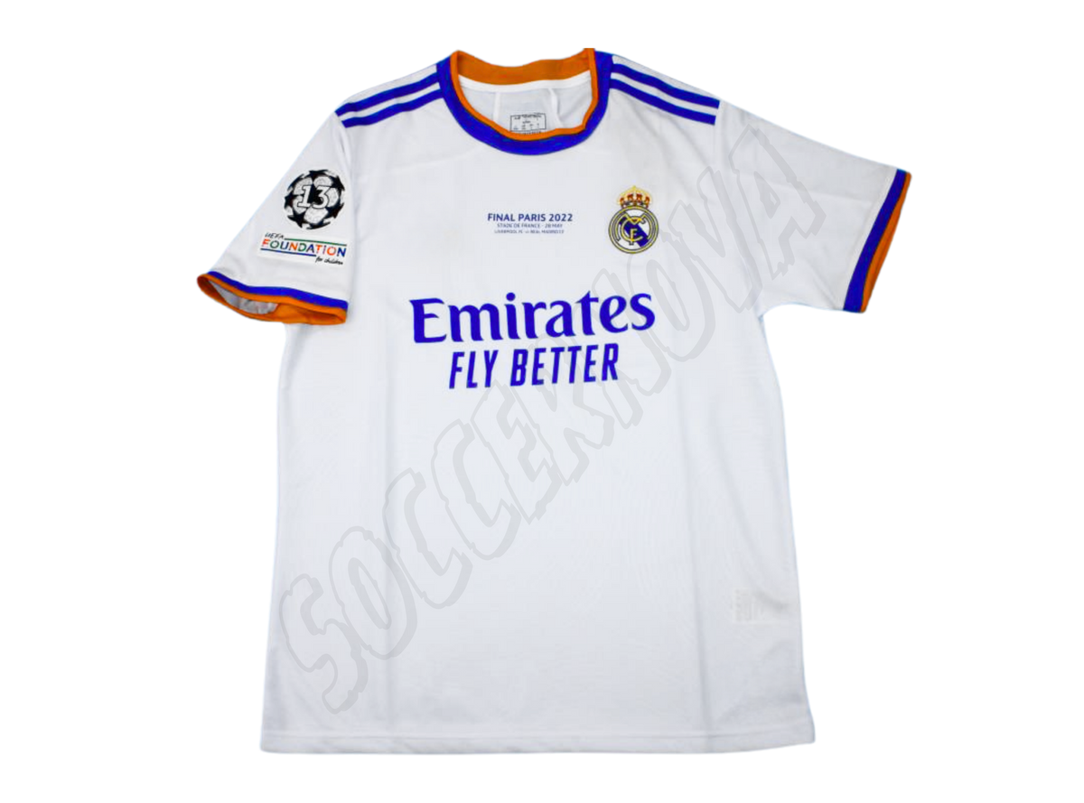Camiseta de casa del Real Madrid para la final de la Liga de Campeones 2021/22