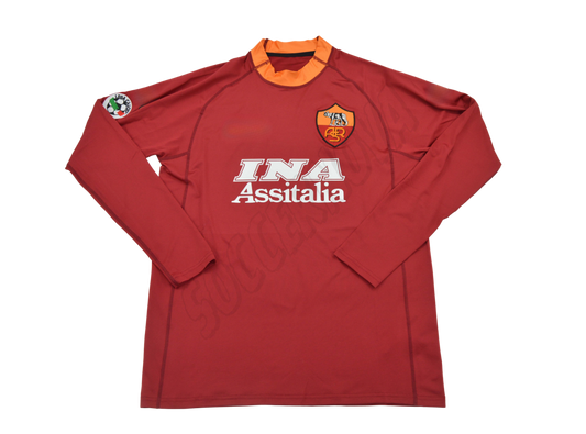 Camiseta de local de manga larga AS Roma 2000/01