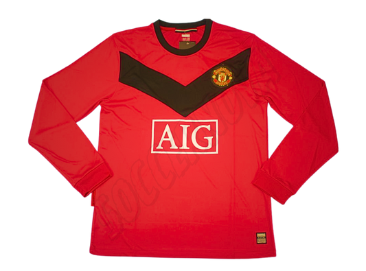 Manchester United 2009/10 Long Sleeves Home Shirt