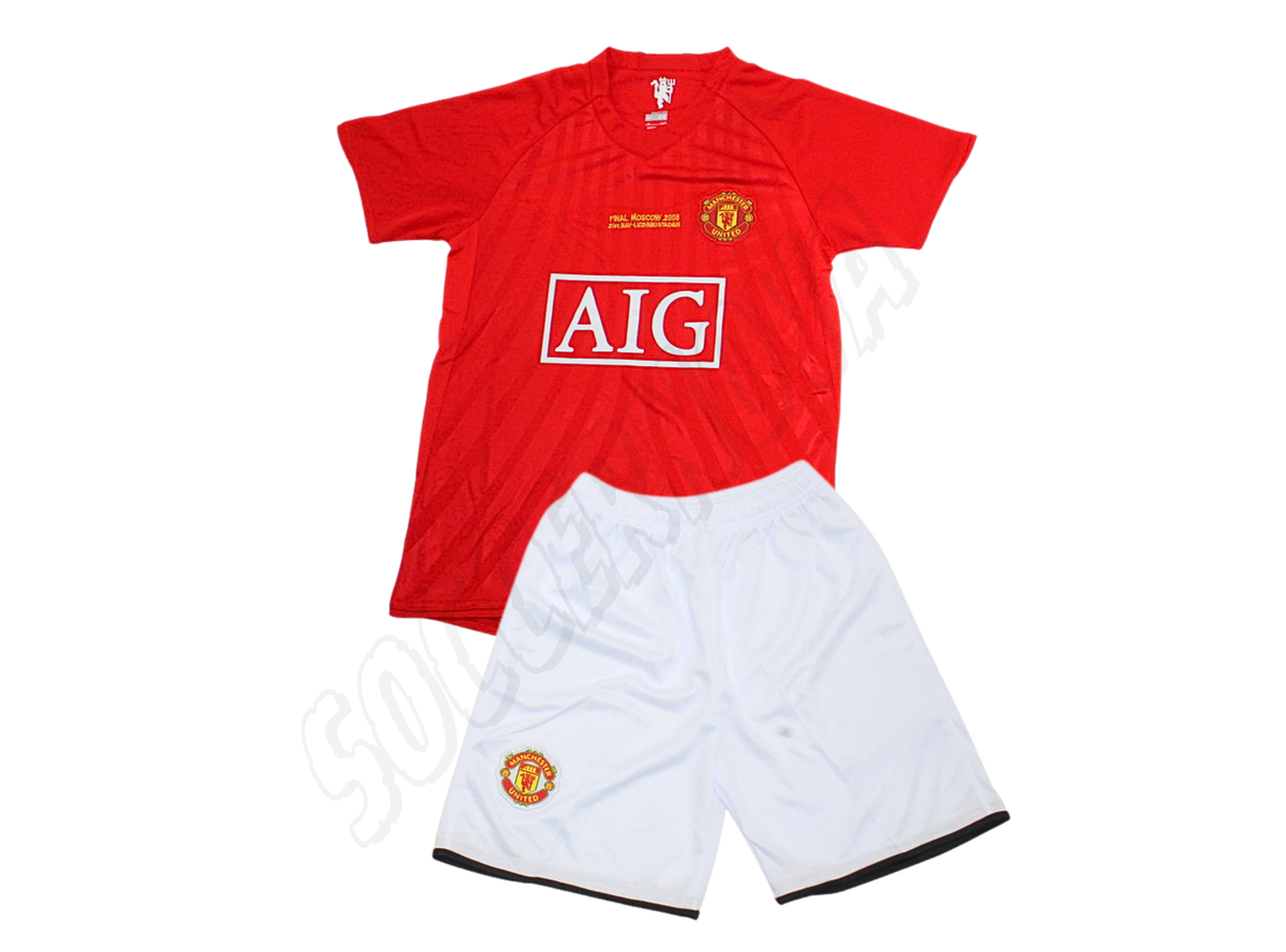 Manchester United 2007/08 UCL Final Kids Home Kit
