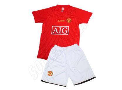 Manchester United 2007/08 UCL Final Kids Home Kit
