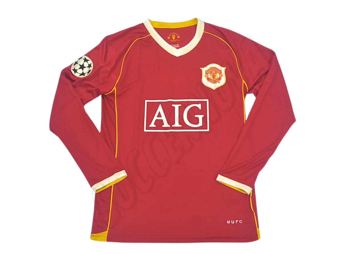 Camiseta de local de manga larga del Manchester United 2006/07