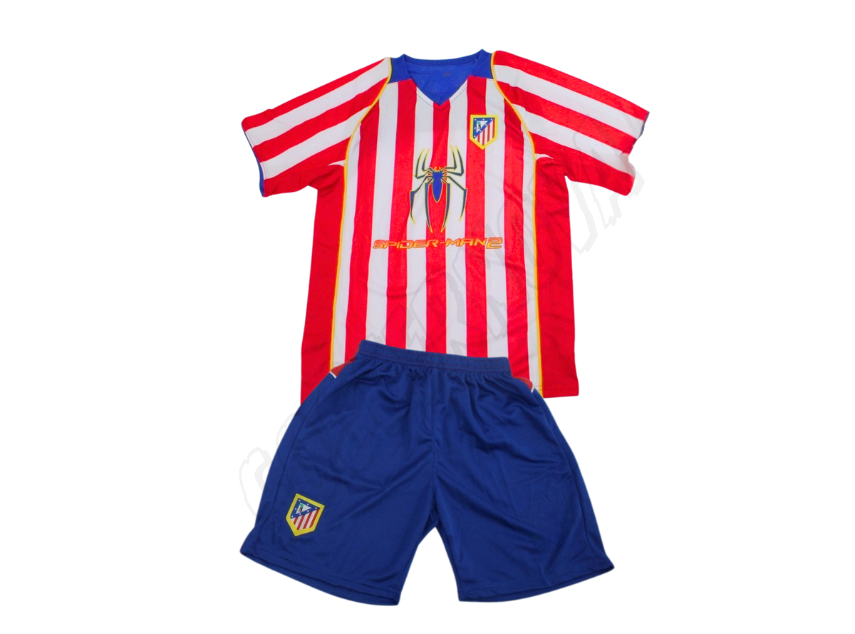 Equipación de casa de niño del Atlético de Madrid 2004/05