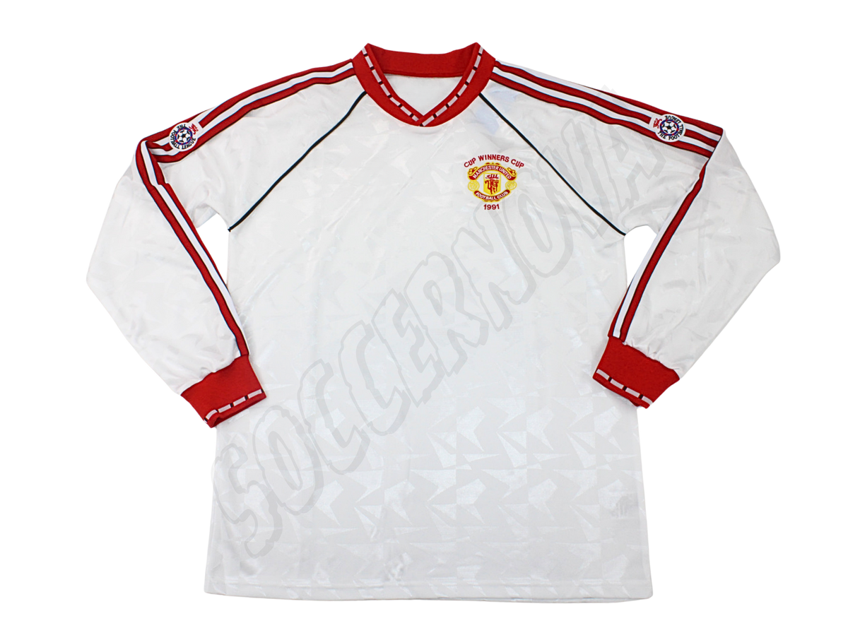 Manchester United Camiseta de la Tercera Equipación Manga Larga Final Recopa de Europa 1991