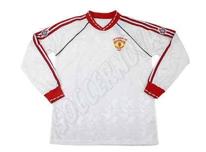 Manchester United Camiseta de la Tercera Equipación Manga Larga Final Recopa de Europa 1991
