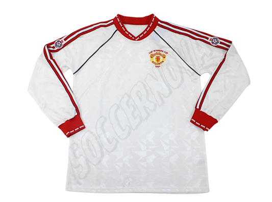 Manchester United Camiseta de la Tercera Equipación Manga Larga Final Recopa de Europa 1991