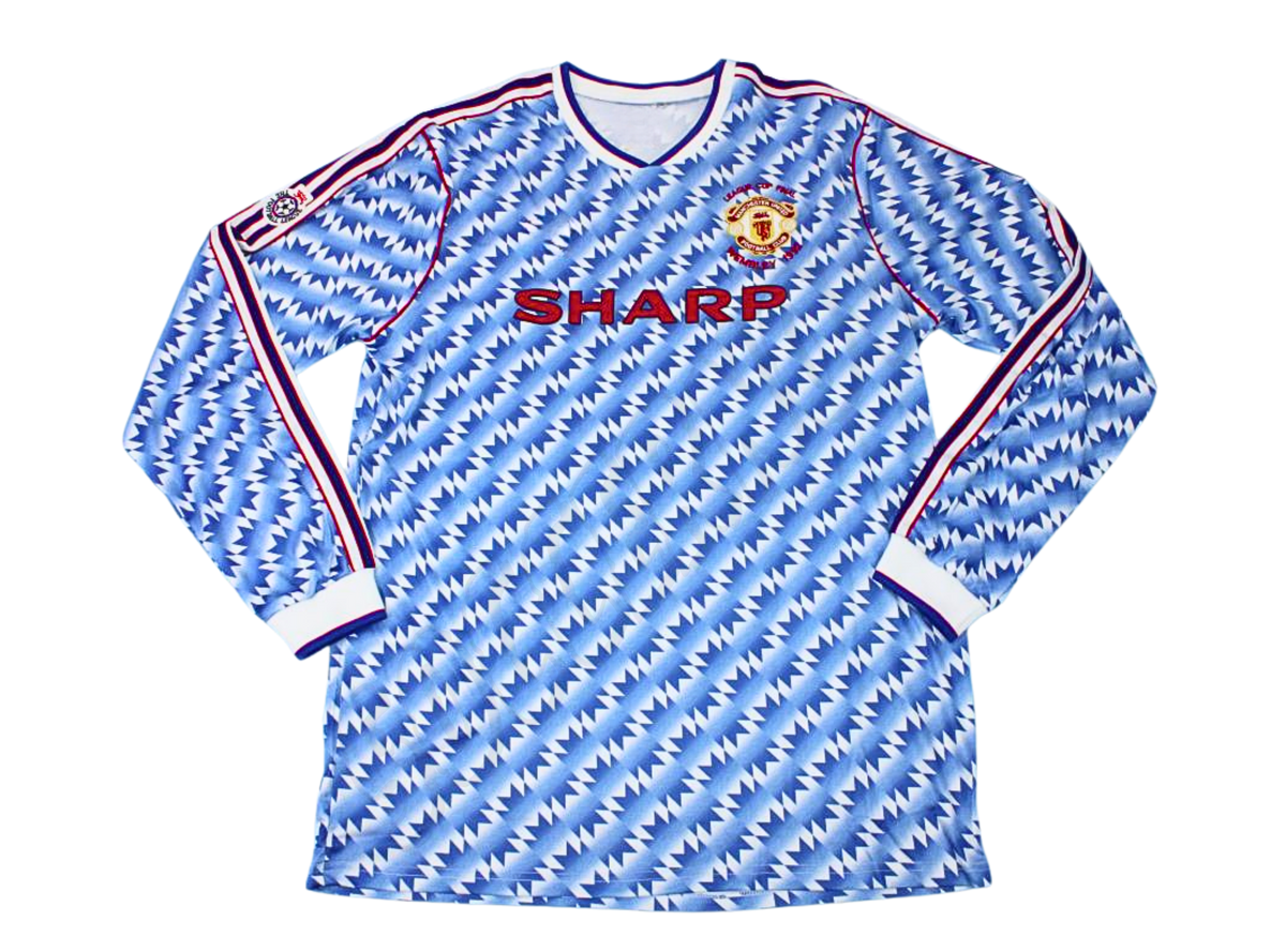 Camiseta de Visitante Manga Larga de la Final de la Copa de la Liga Manchester United 1990/92