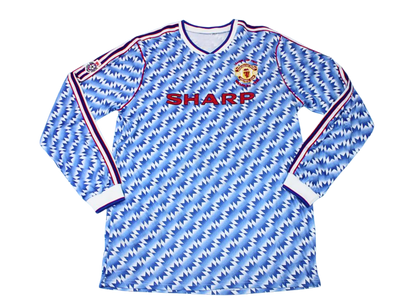 Camiseta de Visitante Manga Larga de la Final de la Copa de la Liga Manchester United 1990/92