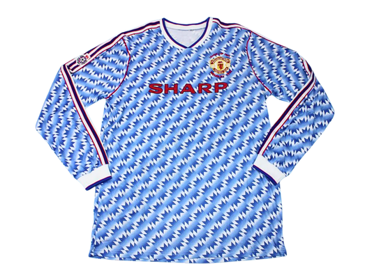 Camiseta de Visitante Manga Larga de la Final de la Copa de la Liga Manchester United 1990/92