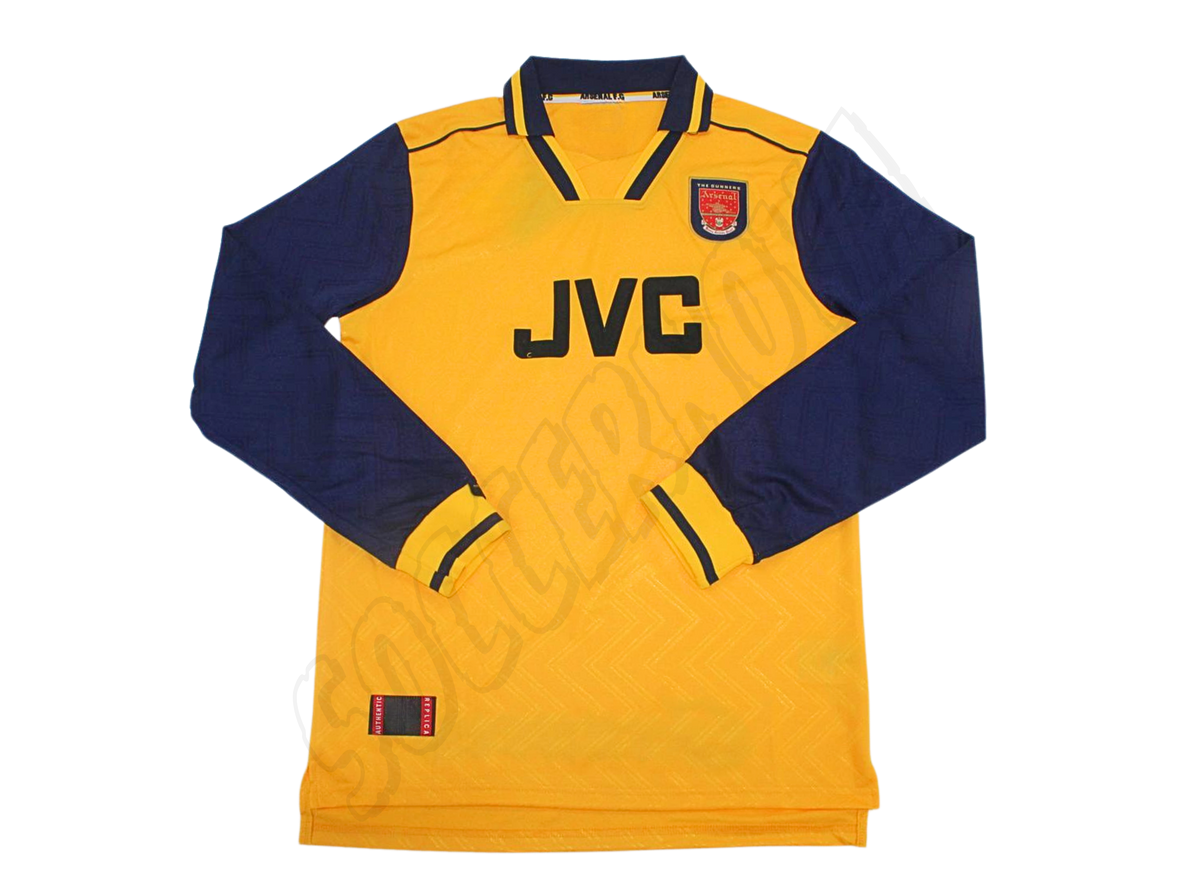 Camiseta de la segunda equipación del Arsenal 1996/97 de manga larga