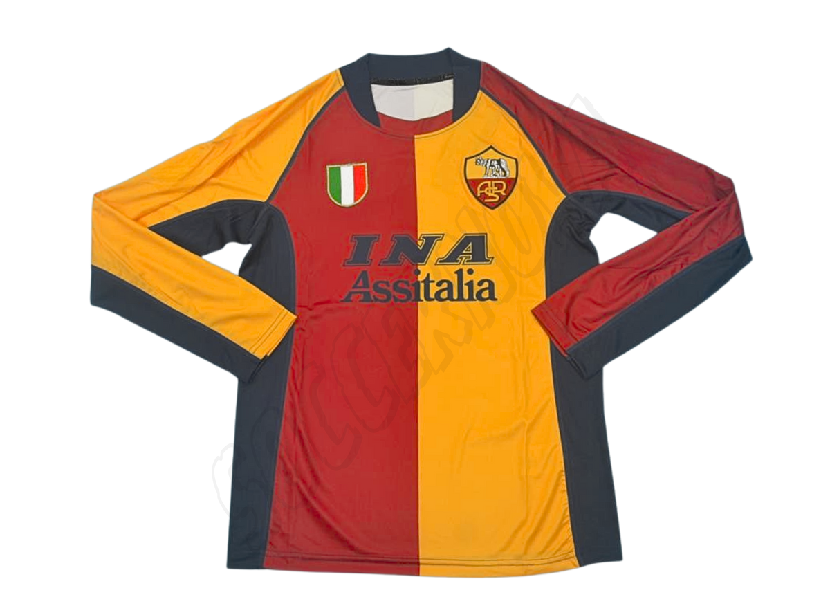 AS Roma 2001/02 UCL Long Sleeves Home Shirt