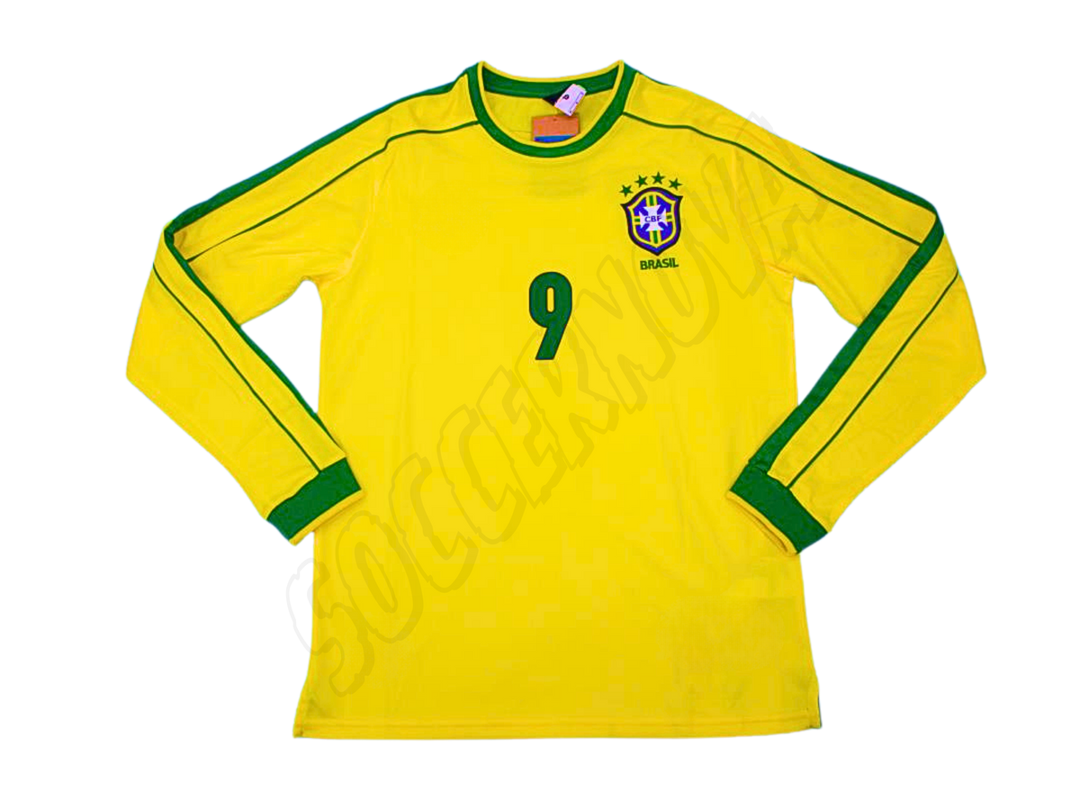 Brasil 1998/00 Camiseta de local de manga larga