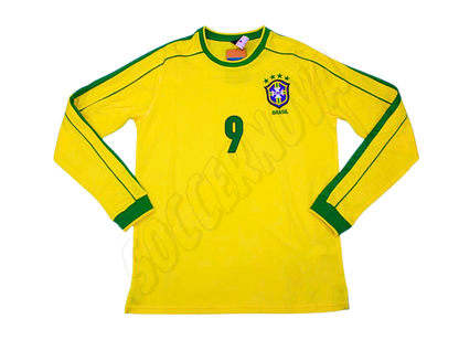 Brasil 1998/00 Camiseta de local de manga larga