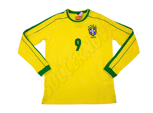 Brasil 1998/00 Camiseta de local de manga larga