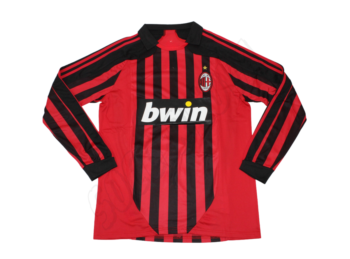 Camiseta de local de manga larga AC Milan 2007/08