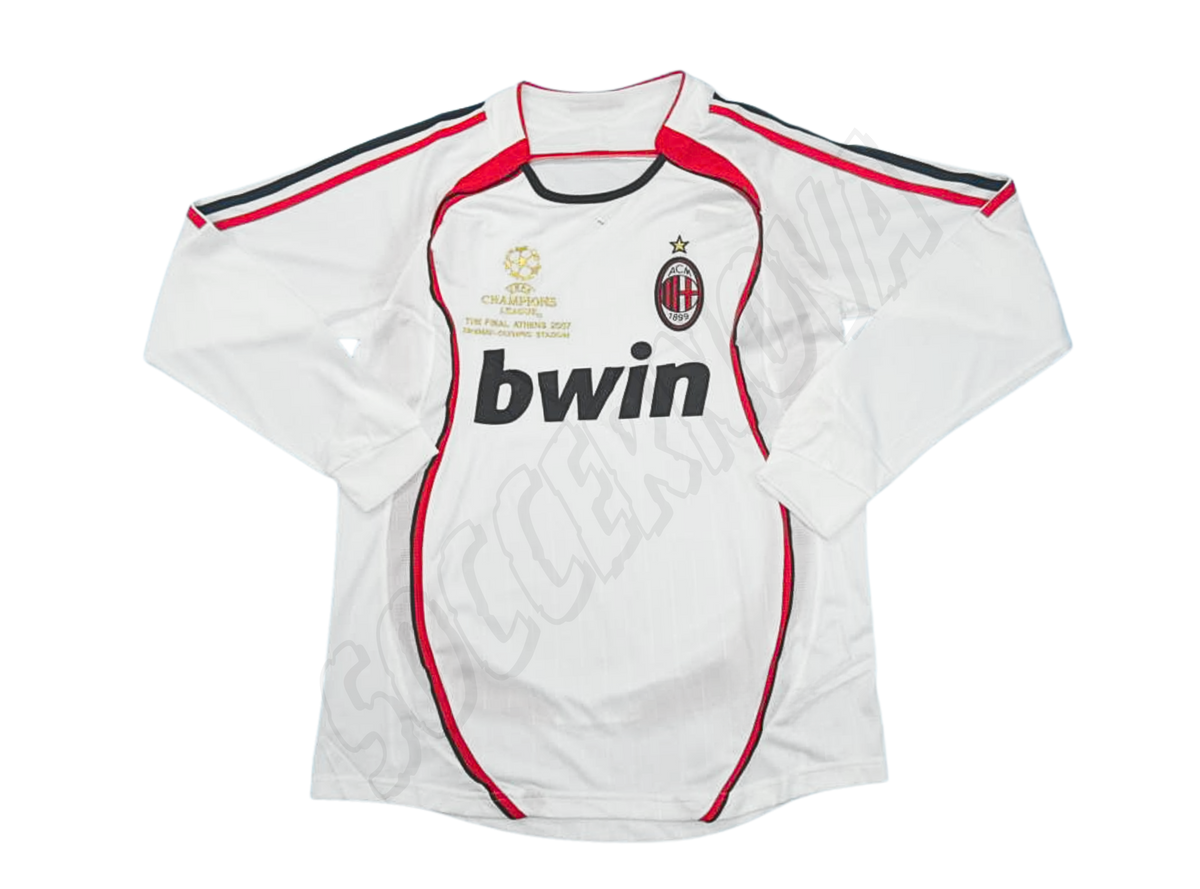 Camiseta de la segunda equipación del AC Milan 2006/07 para la final de la Liga de Campeones, manga larga