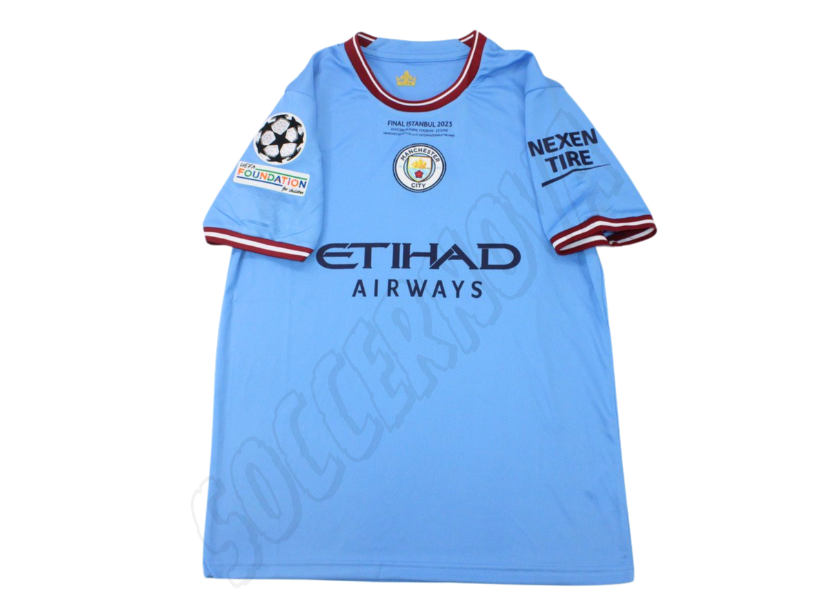 Camiseta de local final de la UCL del Manchester City 2022/23