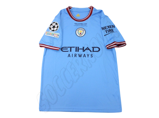 Camiseta de local final de la UCL del Manchester City 2022/23