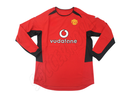 Camiseta de Local de Manga Larga Manchester United 2002/04