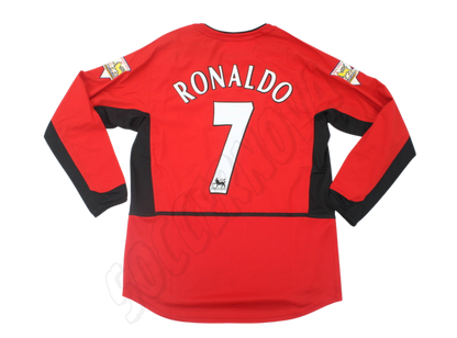 Camiseta de Local de Manga Larga Manchester United 2002/04