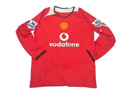 Manchester United 2004/06 Long Sleeves Home Shirt