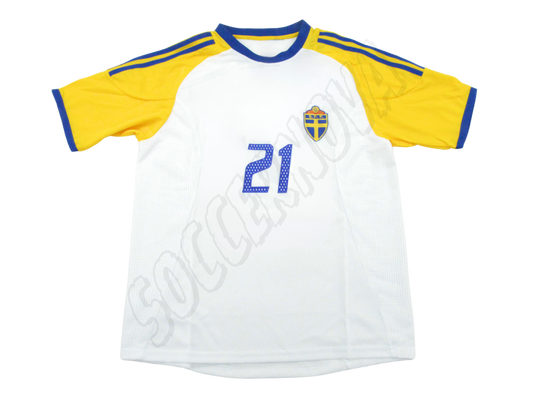 Camiseta de Visitante de Suecia 2002/03