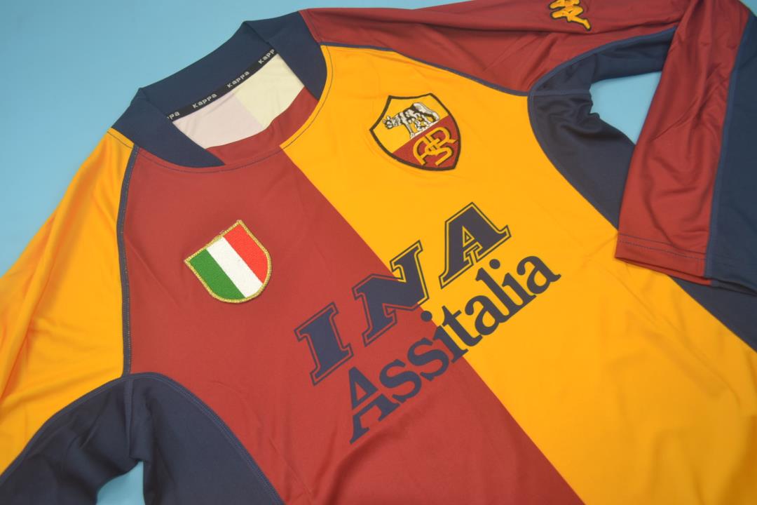 AS Roma 2001/02 UCL Long Sleeves Home Shirt