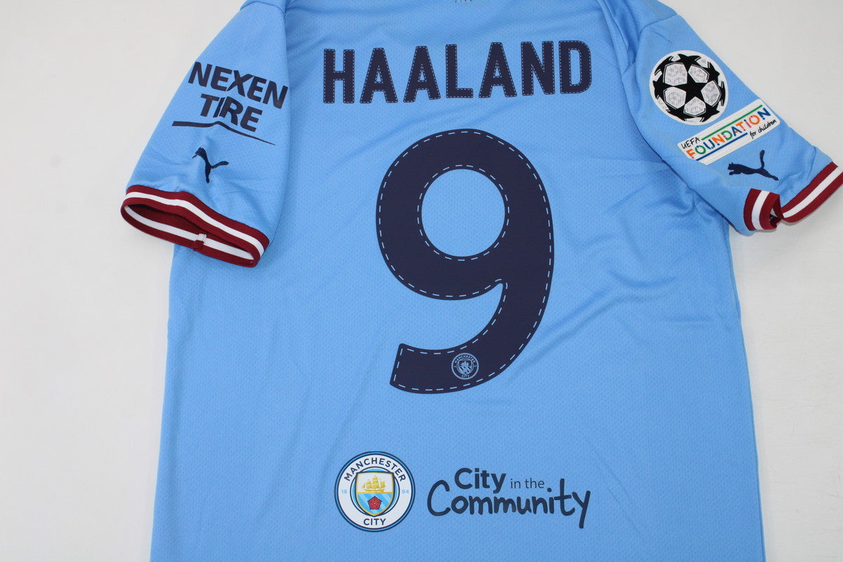 Camiseta de local final de la UCL del Manchester City 2022/23