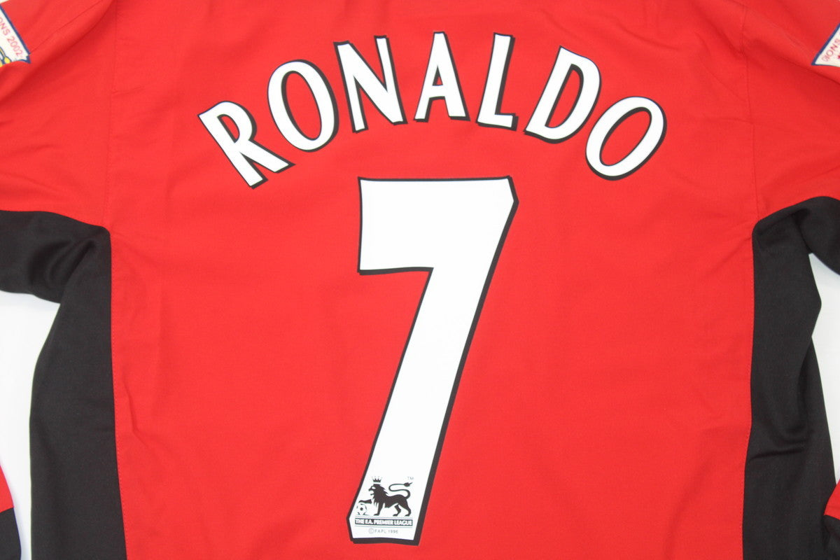 Camiseta de Local de Manga Larga Manchester United 2002/04