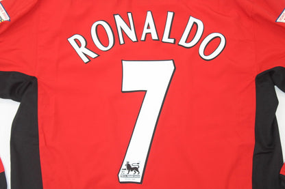 Camiseta de Local de Manga Larga Manchester United 2002/04