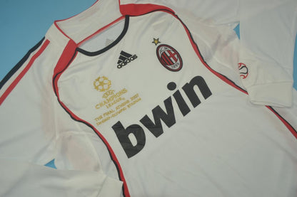 Camiseta de la segunda equipación del AC Milan 2006/07 para la final de la Liga de Campeones, manga larga
