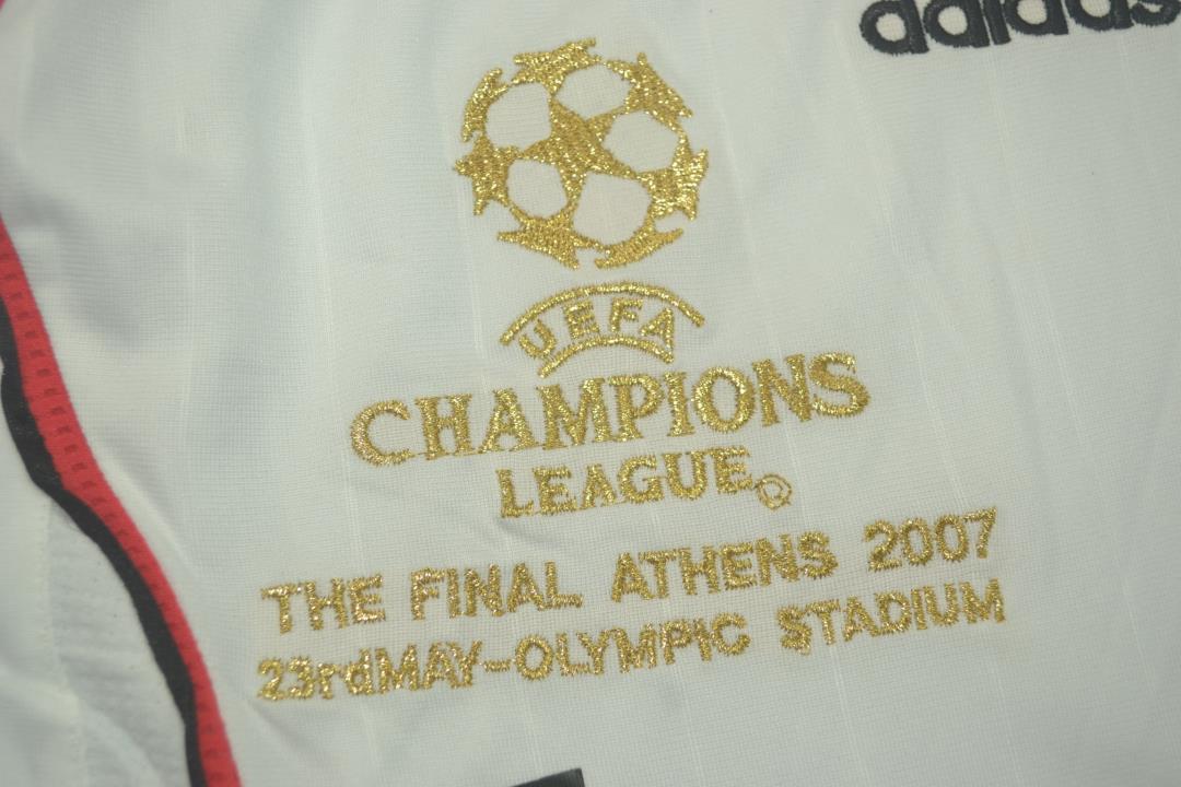 Camiseta de la segunda equipación del AC Milan 2006/07 para la final de la Liga de Campeones, manga larga