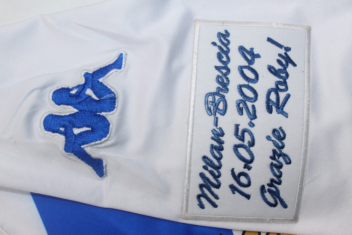 Brescia 2003/04 Camiseta de despedida de Baggio Visitante