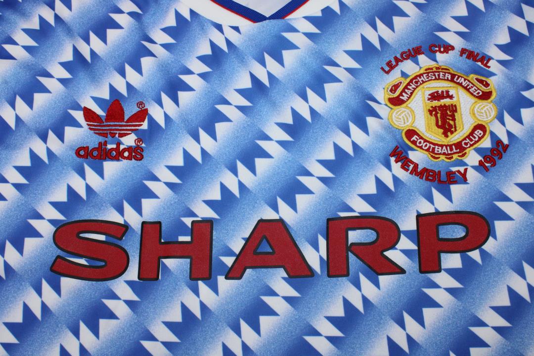 Camiseta de Visitante Manga Larga de la Final de la Copa de la Liga Manchester United 1990/92