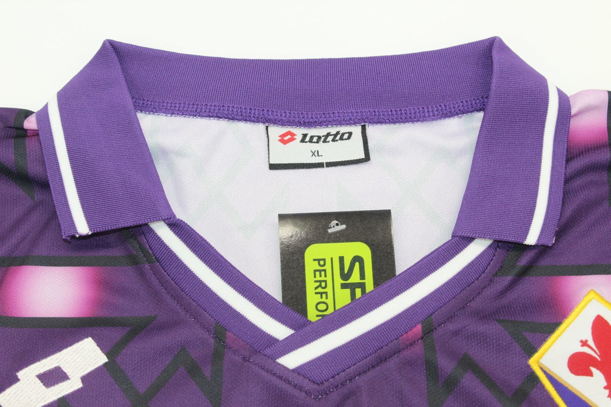 Camiseta de la segunda equipación de la Fiorentina 1992/93 de manga larga